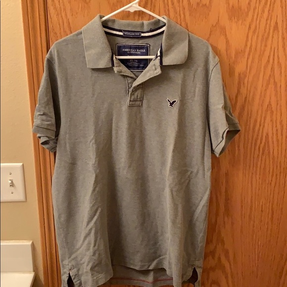 Grey American Eagle Polo - Picture 1 of 3